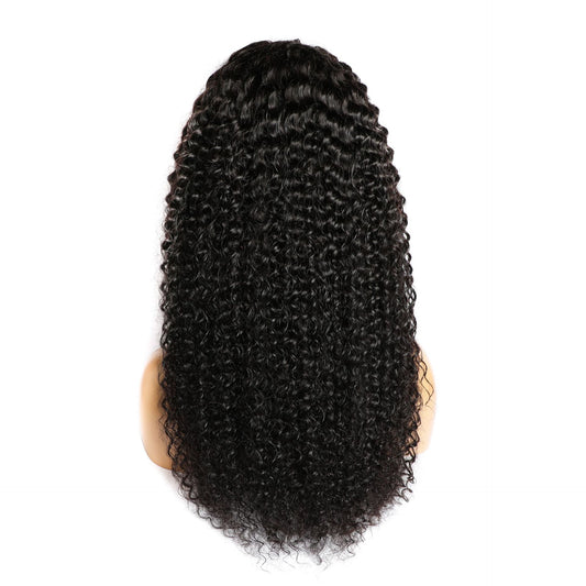 Curly Human Hair Lace Front Wig – Natural & Voluminous