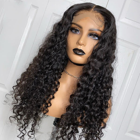 Human Hair Curly Wig – Small Curls, Long Length