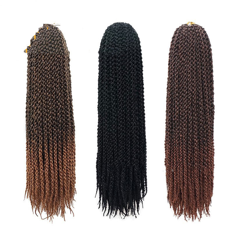 Crochet Twist Braids Synthetic Hair – Stylish Black Brown Senegalese Braid Extensions for Women