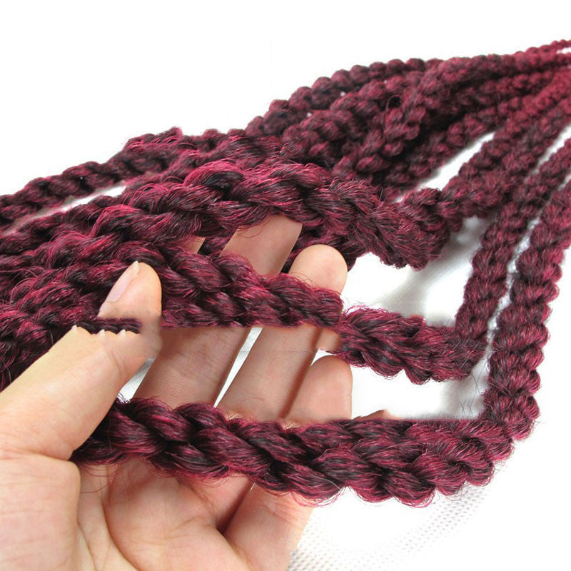 Crochet Twist Braids Synthetic Hair – Stylish Black Brown Senegalese Braid Extensions for Women