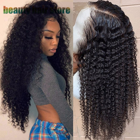 Brazilian Kinky Curly Wigs - Luxurious Lace Front Human Hair for Effortless Style